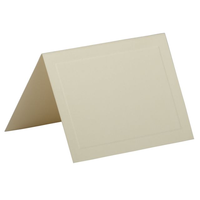 JAM Paper Strathmore Fold-Over Cards, With Panel, 4 Bar, 3 1/2in x 4 7/8in, Ivory, Pack Of 25 (Min Order Qty 4) MPN:37806087