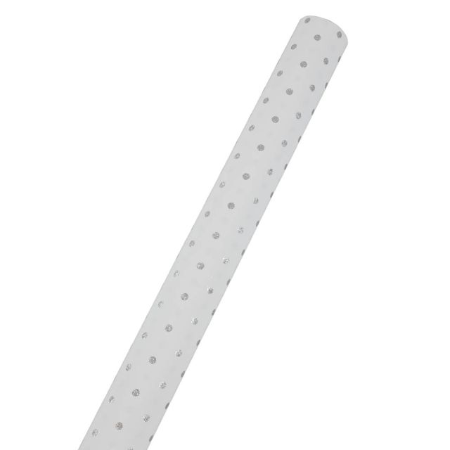 JAM Paper Wrapping Paper, Glitter Dots, 25 Sq Ft, White & Silver (Min Order Qty 4) MPN:226432368OD