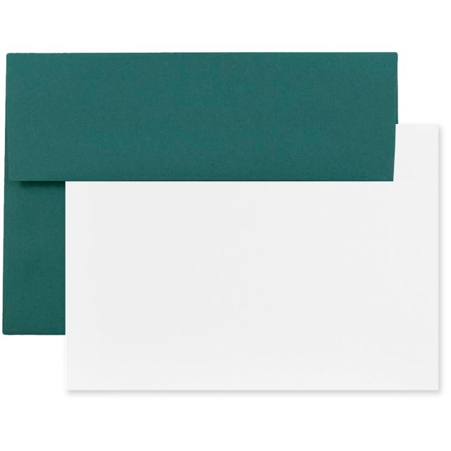 JAM Paper Stationery Set, 4 3/4in x 6 1/2in, Teal/White, Set Of 25 Cards And Envelopes (Min Order Qty 4) MPN:304624623