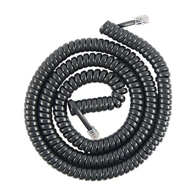 Power Gear Coiled Telephone Cord, 12ft, Black, 27639 (Min Order Qty 40) MPN:27639