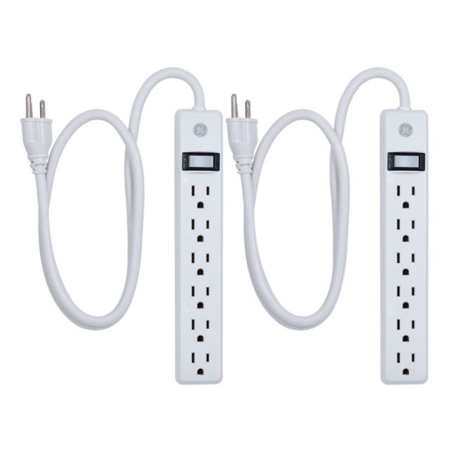 GE 14709 6-Outlets Power Strip - 6 - 4 ft Cord (Min Order Qty 3) MPN:14709