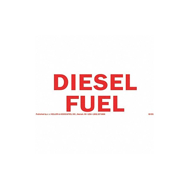 Hazmat Sign Diesel Fuel Small MPN:1486