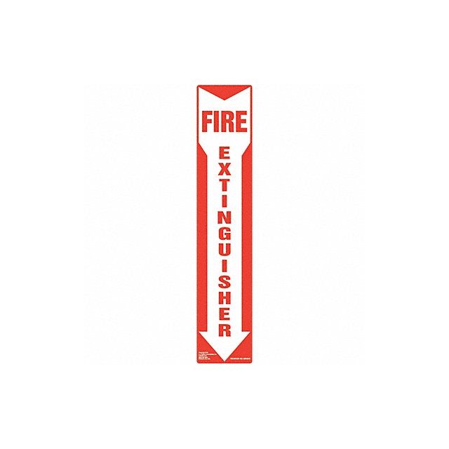 Fire Extinguisher Sign 3 x 13.5 Vinyl MPN:8001200