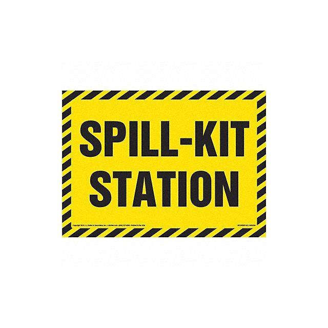 Spill-Kit Station Sign 10 x 7 Vinyl MPN:8001206