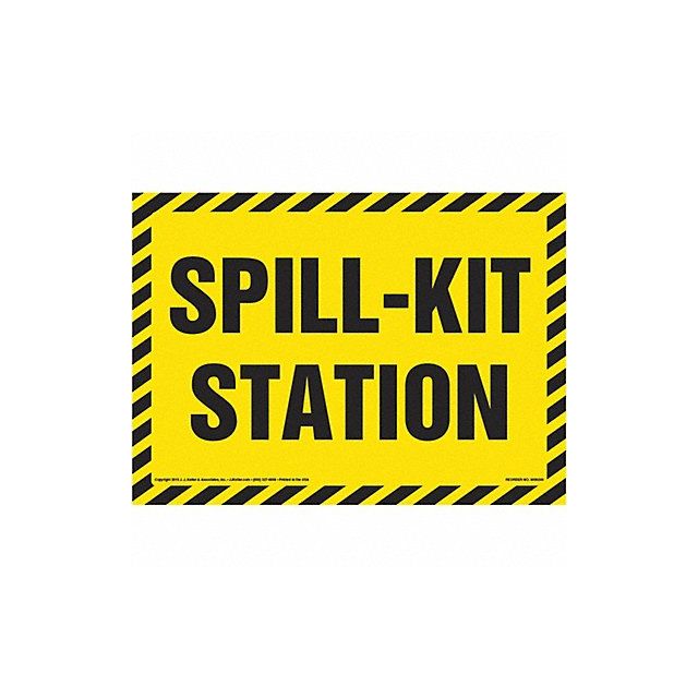 Spill-Kit Station Sign 10 x 7 Plastic MPN:8001207