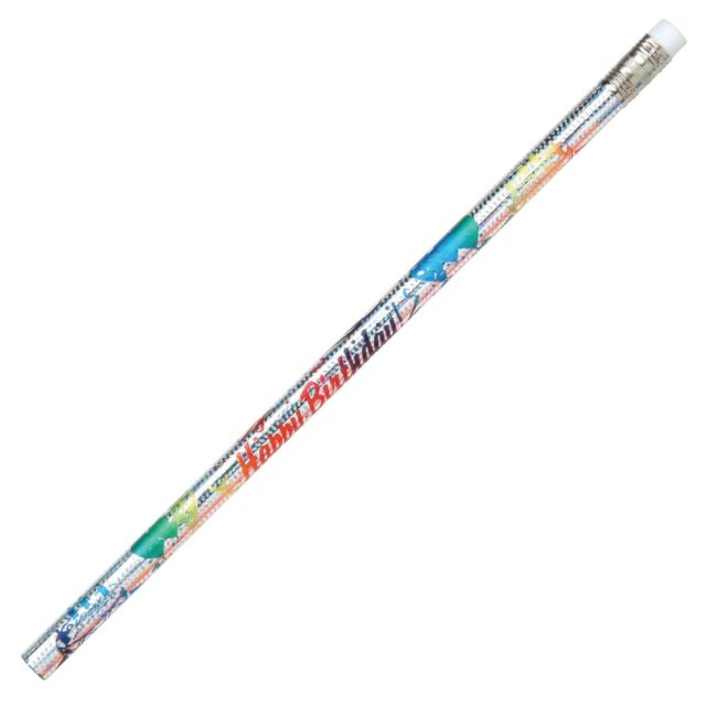 J.R. Moon Pencil Co. Pencils, 2.11 mm, #2 HB Lead, Happy Birthday From Your Teacher, Multicolor, Pack Of 144 MPN:JRM7500B-12