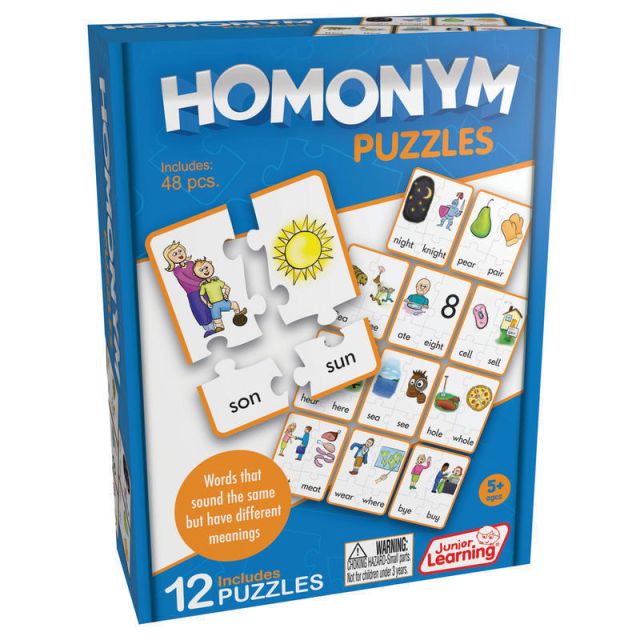 Junior Learning Homonym Puzzles (Min Order Qty 4) MPN:JRL243