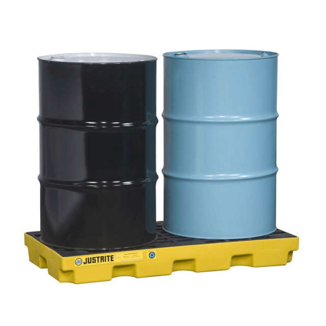 Drum Spill Containment Pallet, 2 Drum 28654 - Drum Not included for this Justrite Containment Pallet.