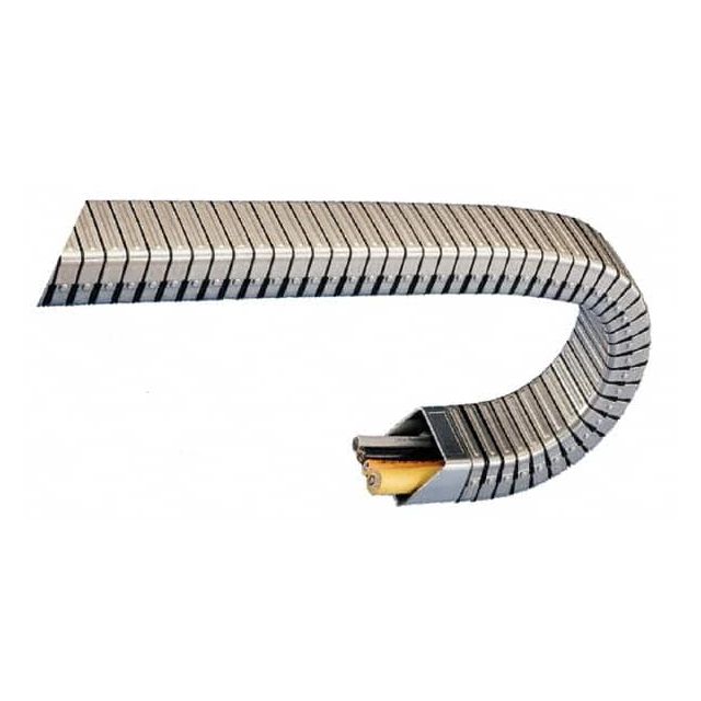 1 Ft. Long, Stainless Steel, Enclosed Cable and Hose Carrier MPN:055R150X1FT