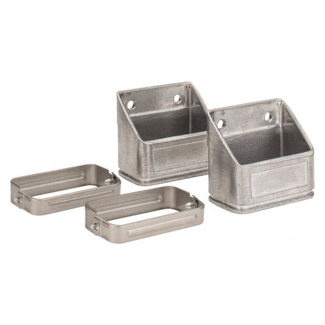 3.35 Inch Outside Width x 1.97 Inch Outside Height, Cable and Hose Carrier Stainless Steel Tube Mounting Bracket Set MPN:66665 SET