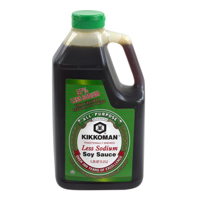 Kikkoman Less-Sodium Soy Sauce, 40 Oz Bottle (Min Order Qty 3) MPN:135
