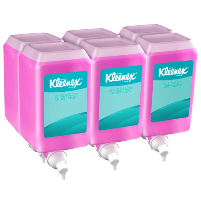 Kleenex Foam Skin Cleanser Soap, Floral Scent, 33.8 Oz, Case Of 6 Bottles 91552 Liquid Hand Soap