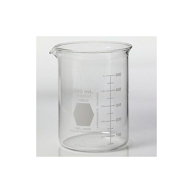 Beaker Low Form Glass 600mL PK36 MPN:14000-600