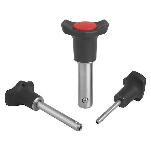 Push-Button Quick-Release Pin: T-Handle, 1/4