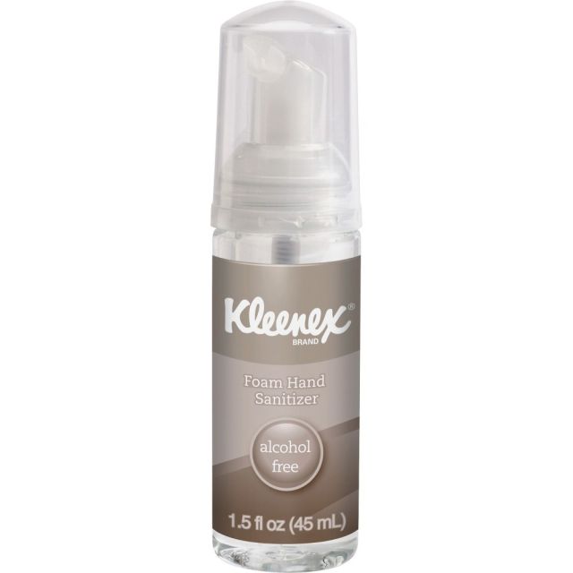 Kleenex 1.5oz Alcohol-free Foam Sanitizer - 1.50 oz - Kill Germs - Hand, Skin - Clear - Alcohol-free, Moisturizing, Antimicrobial, Dye-free, Fragrance-free, Non-flammable - 1 Each (Min Order Qty 9) MPN:KCC34136EA