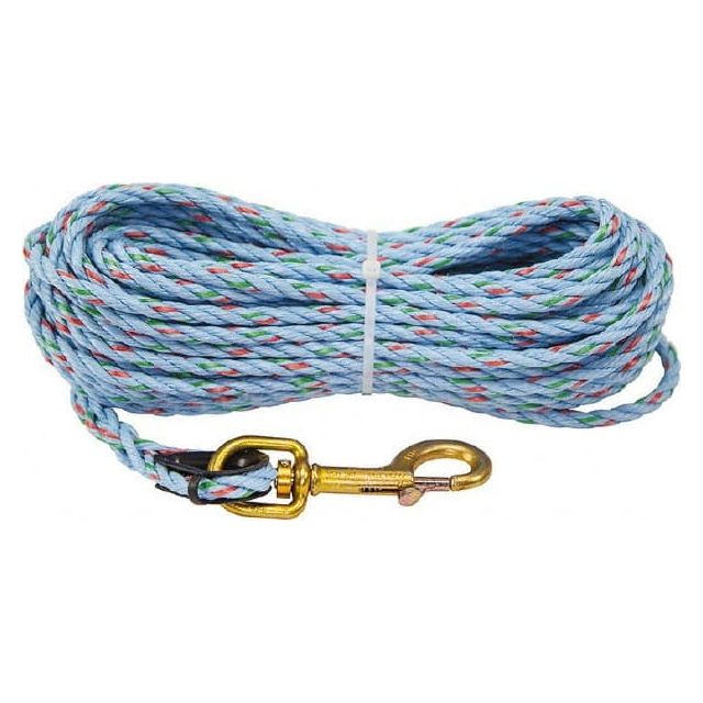 75' Long, 300 Lb Capacity, 0 Leg Locking Snap Hook Harness Lifeline MPN:1804-60