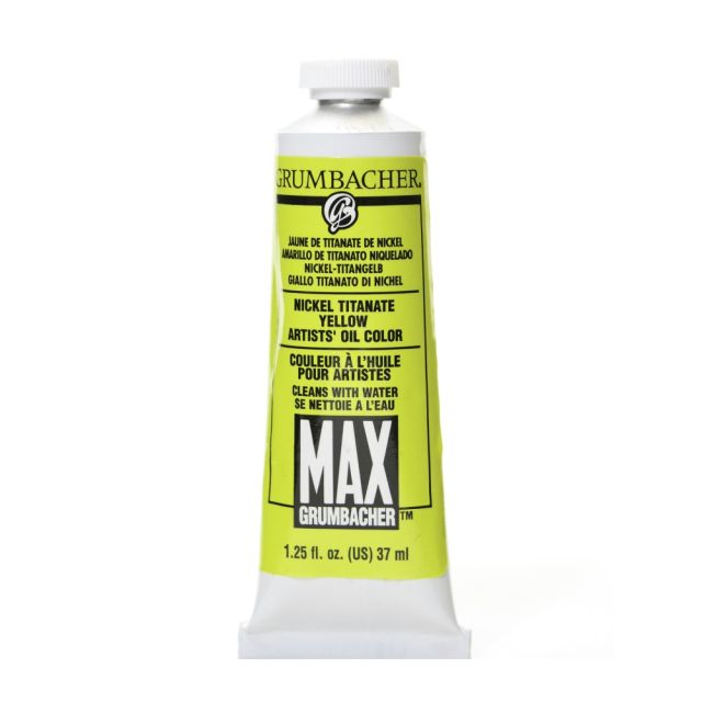 Grumbacher Max Water Miscible Oil Colors, 1.25 Oz, Nickel Titanate Yellow (Min Order Qty 3) MPN:M148