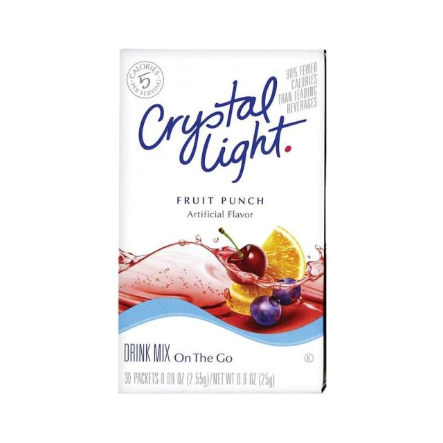 Crystal Light On The Go Mix Sticks, Fruit Punch, Box Of 30 Packets (Min Order Qty 3) MPN:6