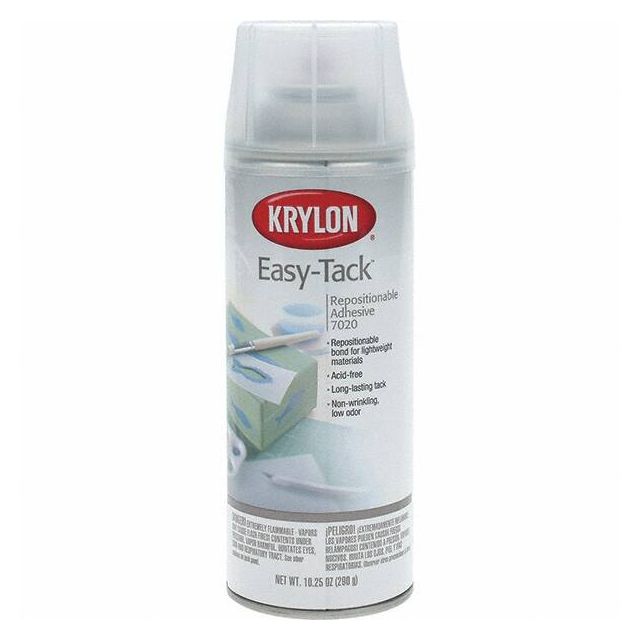 Spray Adhesive: 11 oz Aerosol Can, Clear MPN:K07020007