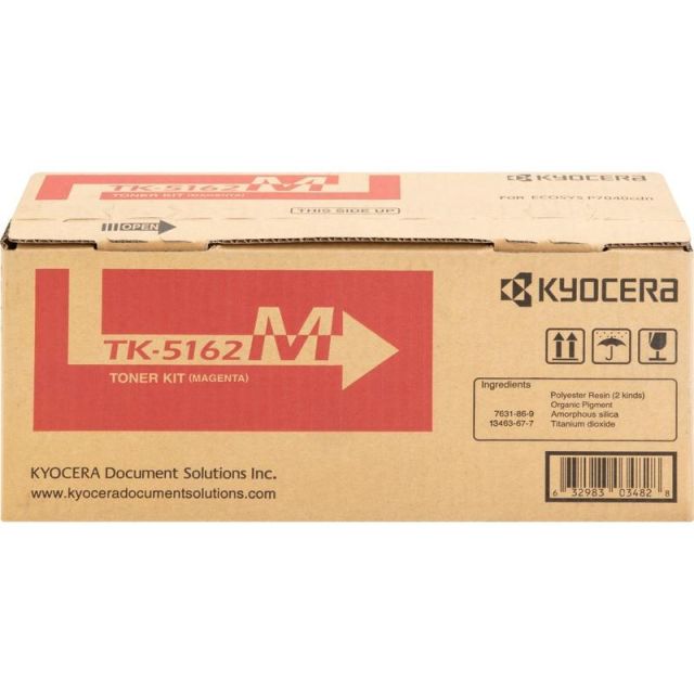 Kyocera TK-5162M Original Laser Toner Cartridge - Magenta - 1 Each - 12000 Pages MPN:TK-5162M