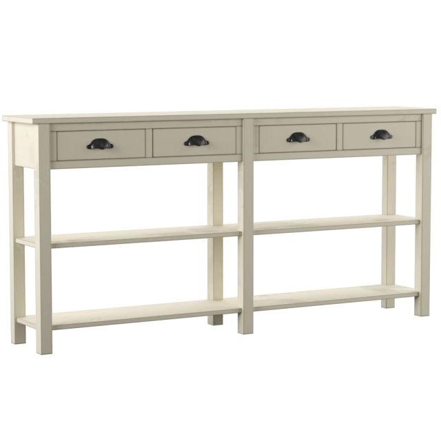 Powell Morais Console Table, 34-1/2inH x 72inW x 12-1/8inD, Cream MPN:ODP2212