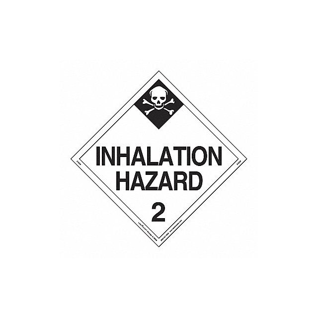 Inhalation Hazard 2 Placard Vinyl PK25 MPN:Z-EZ28