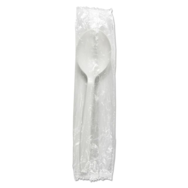 Boardwalk Heavyweight Wrapped Polypropylene Soup Spoons, White, Pack Of 1000 Spoons (Min Order Qty 2) MPN:BWKSSHWPPWIW