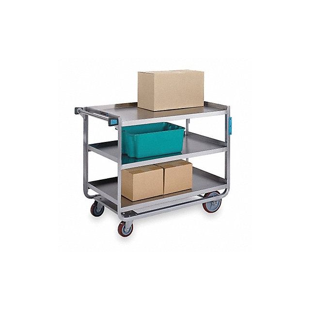 Utility Cart Stainless Steel 2 Shelves MPN:947