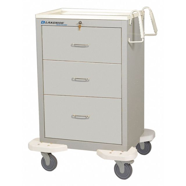 Medical Cart Gray Cabinet C-330-K-1G Material Handling
