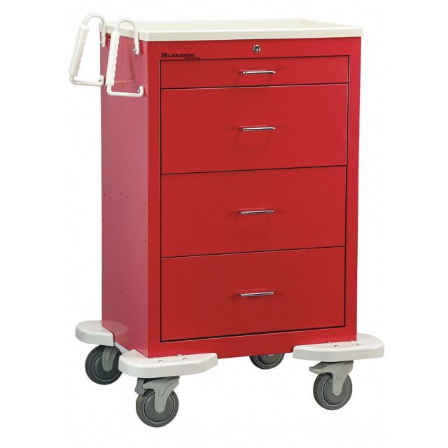 Medical Cart Red Cabinet C-430-K-1R Material Handling