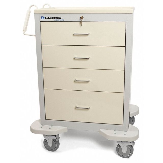 Medical Cart Gray Cabinet C-430-K-2BE Material Handling