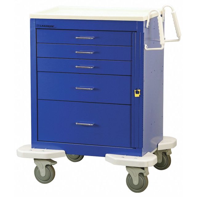 Medical Cart Blue Cabinet C-524-B-1B Material Handling