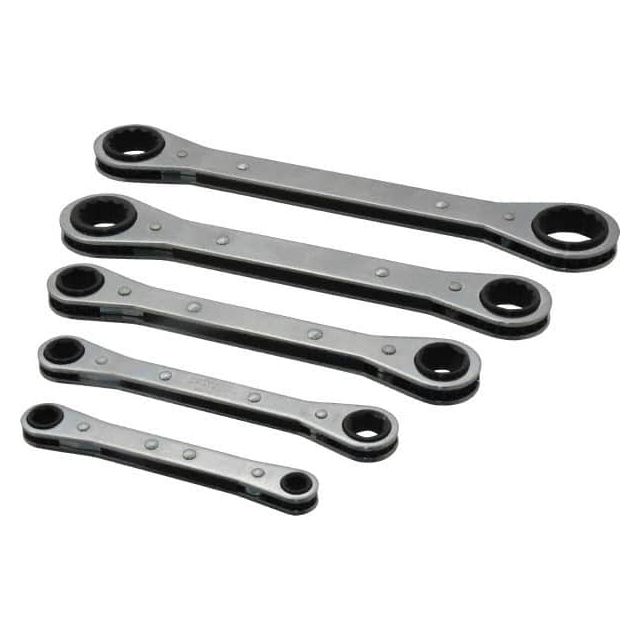 Ratcheting Box Wrench Set: 5 Pc, Inch MPN:RB-5