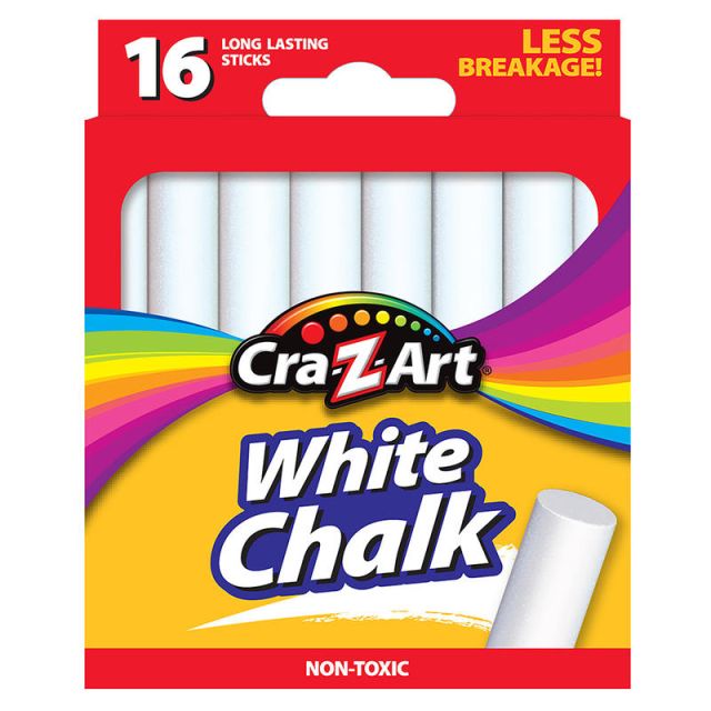 Cra-Z-Art Classroom Chalk, White, Pack Of 16 Pieces (Min Order Qty 28) 10800-48 Display Boards