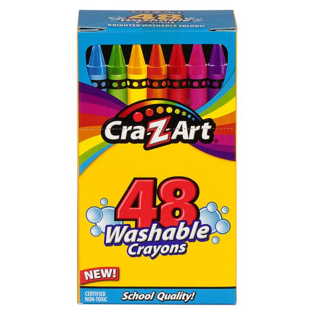 Cra-Z-Art Washable Classic Crayons, Assorted Colors, Pack Of 48 Crayons (Min Order Qty 18) MPN:10276-48
