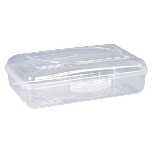 Cra-Z-Art Plastic School Box, 2-3/16inH x 5-3/16inW x 8inD, Clear (Min Order Qty 41) MPN:11445
