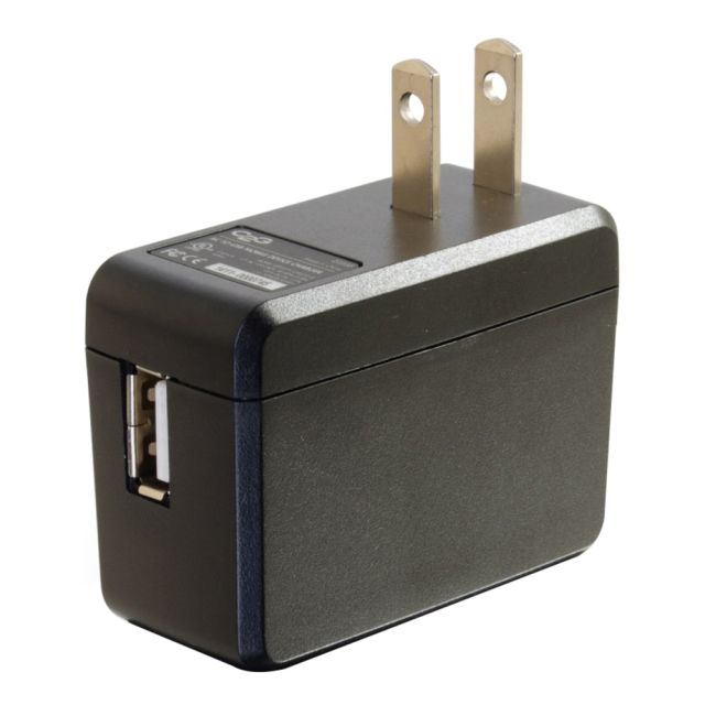 C2G USB Wall Charger - AC to USB Charger - 5V 2A Output - 120 V AC, 240 V AC Input Voltage - 5 V DC Output Voltage - 2.10 A Output Current (Min Order Qty 4) MPN:22335