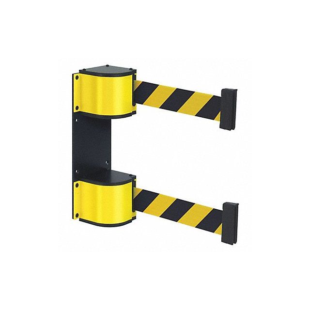 Dual Retractable Belt Barrier 18 ft L MPN:50-3015DL/MG/YL/18/SF/SH