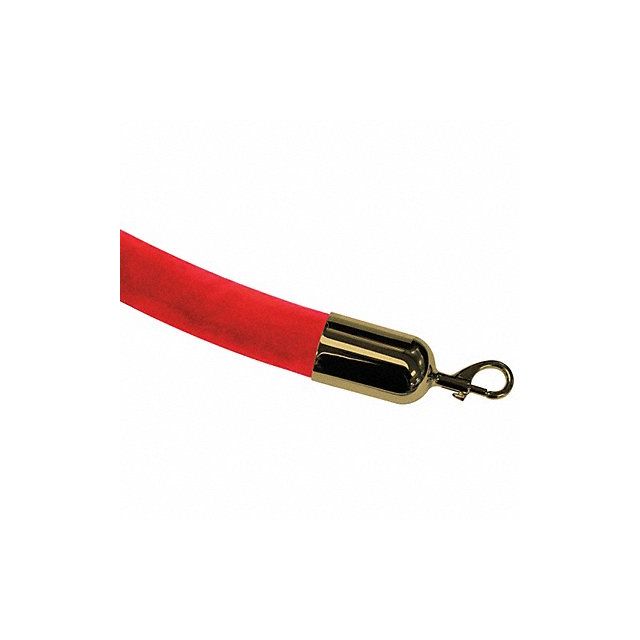 Barrier Rope 1-1/2 In x 6 ft Red MPN:ROPE-VELR-22-06/0-2-SNAP-2P