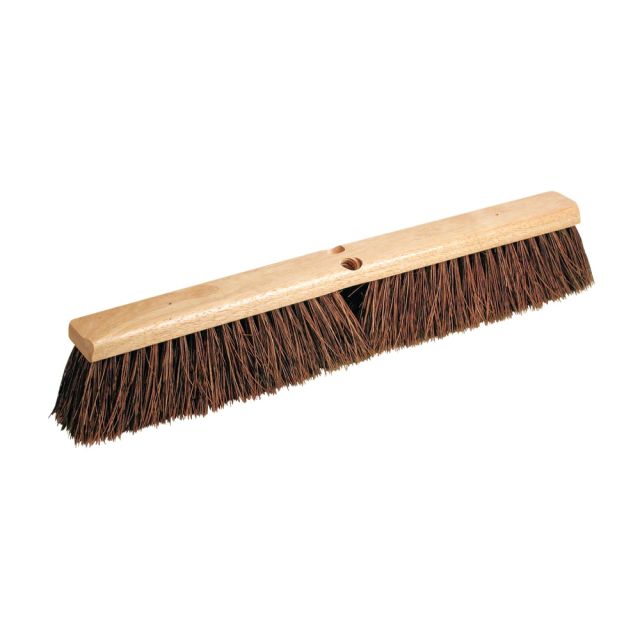 Proline Brush Hardwood Block Floor Broom Head, 2 1/2in Natural Palmyra Fiber Bristles, 18in, Black (Min Order Qty 4) MPN:20118