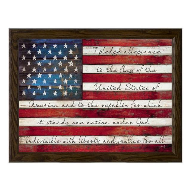 Timeless Frames Americana Framed Artwork, 16in x 12in, Pledge Of Allegiance (Min Order Qty 3) MPN:55174