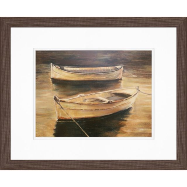 Timeless Frames Shea Espresso-Framed Coastal Artwork, 16in x 20in, Sienna Boats (Min Order Qty 2) MPN:55202
