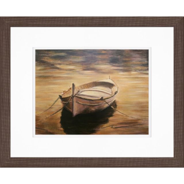Timeless Frames Shea Espresso-Framed Coastal Artwork, 16in x 20in, Sienna River (Min Order Qty 2) MPN:55203