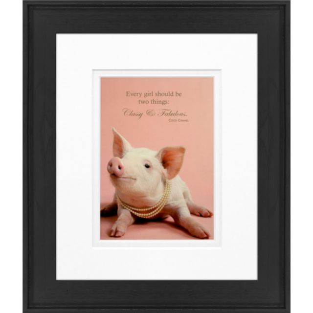 Timeless Frames Alexis Framed Animal Artwork, 8in x 10in, Black, Pretty In Pink (Min Order Qty 4) MPN:55210