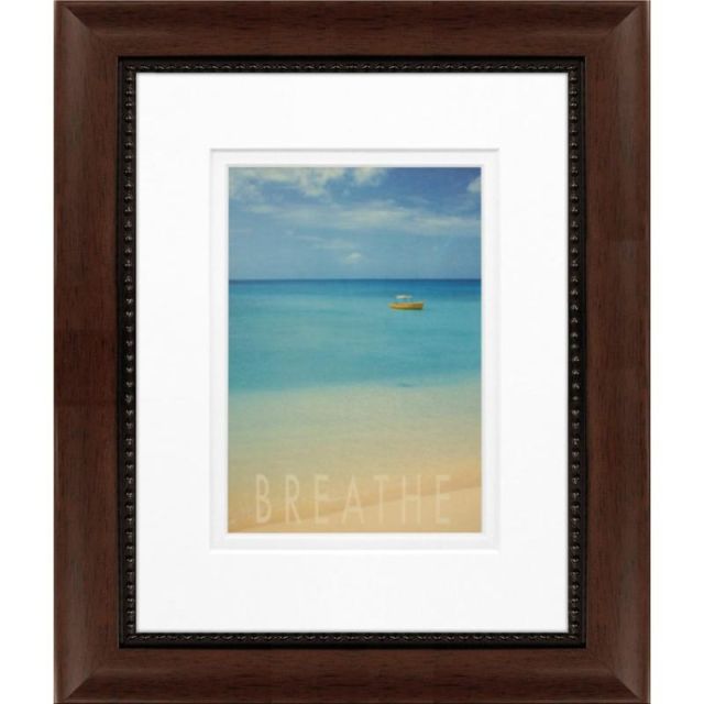 Timeless Frames Clayton Framed Coastal Artwork, 8in x 10in, Brown, Blue Seas Of Barbados (Min Order Qty 3) MPN:55350