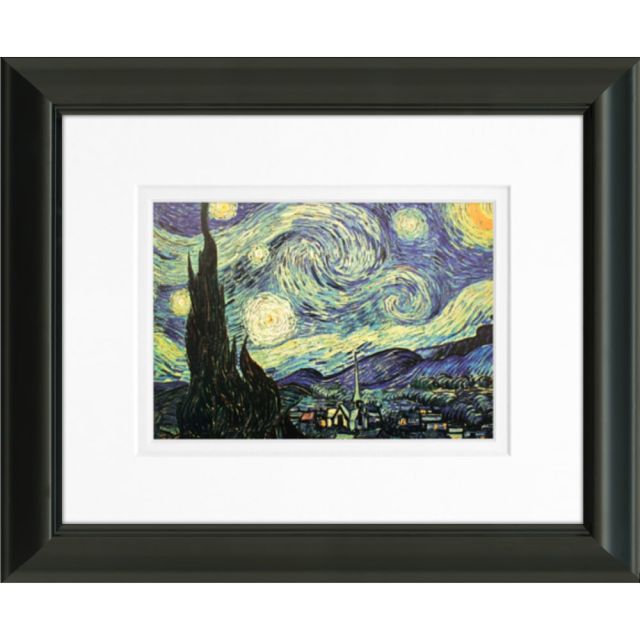Timeless Frames Addison Framed Traditional Artwork, 8in x 10in, Black, Starry Night (Min Order Qty 3) MPN:55360