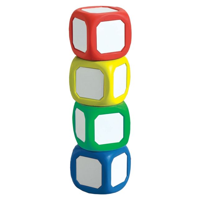 Learning Advantage Magnetic Dry-Erase Dice, 2in x 2in x 2in, Assorted Colors, Pack Of 4 (Min Order Qty 2) MPN:CTU7836