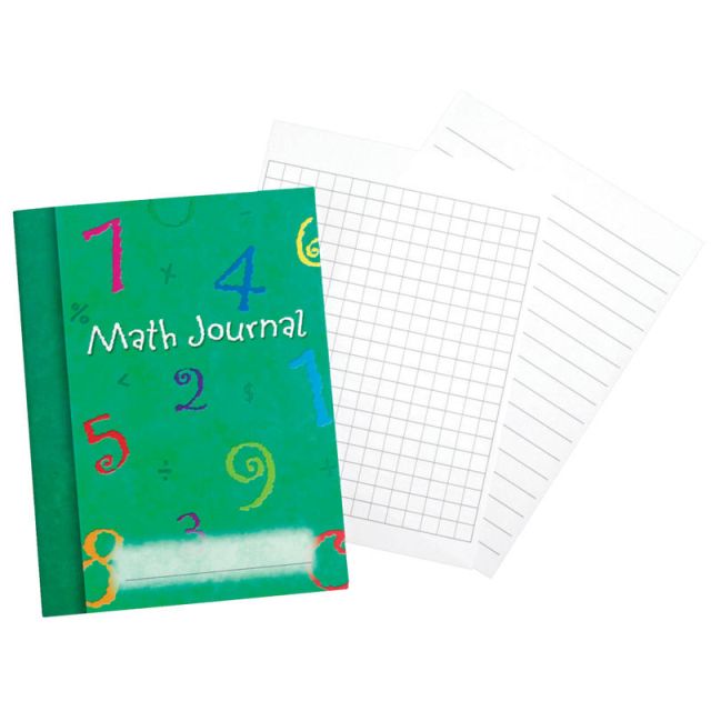 Learning Resources Math Journals, 7in x 9in, 32 Sheets (16 Pages), Assorted Colors, Pack Of 10 (Min Order Qty 2) MPN:LER3468