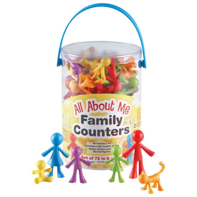 Learning Resources All About Me Family Counters, Assorted Colors, Grades Pre-K - 8, Pack Of 72 (Min Order Qty 2) MPN:LER3372