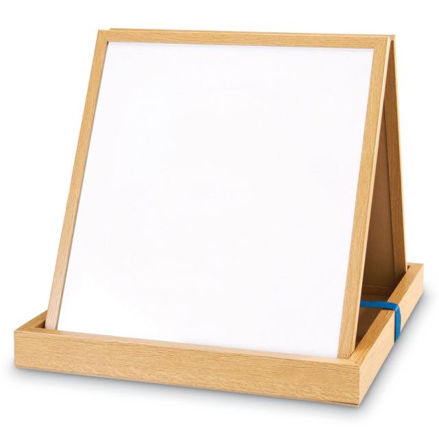Learning Resources Double-Sided Tabletop Easel, 17 3/4in x 19 3/4in, Wood, Brown MPN:LER7286